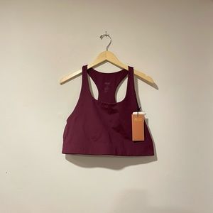 Girlfriend Collective Paloma Plum Racerback Sports Bra